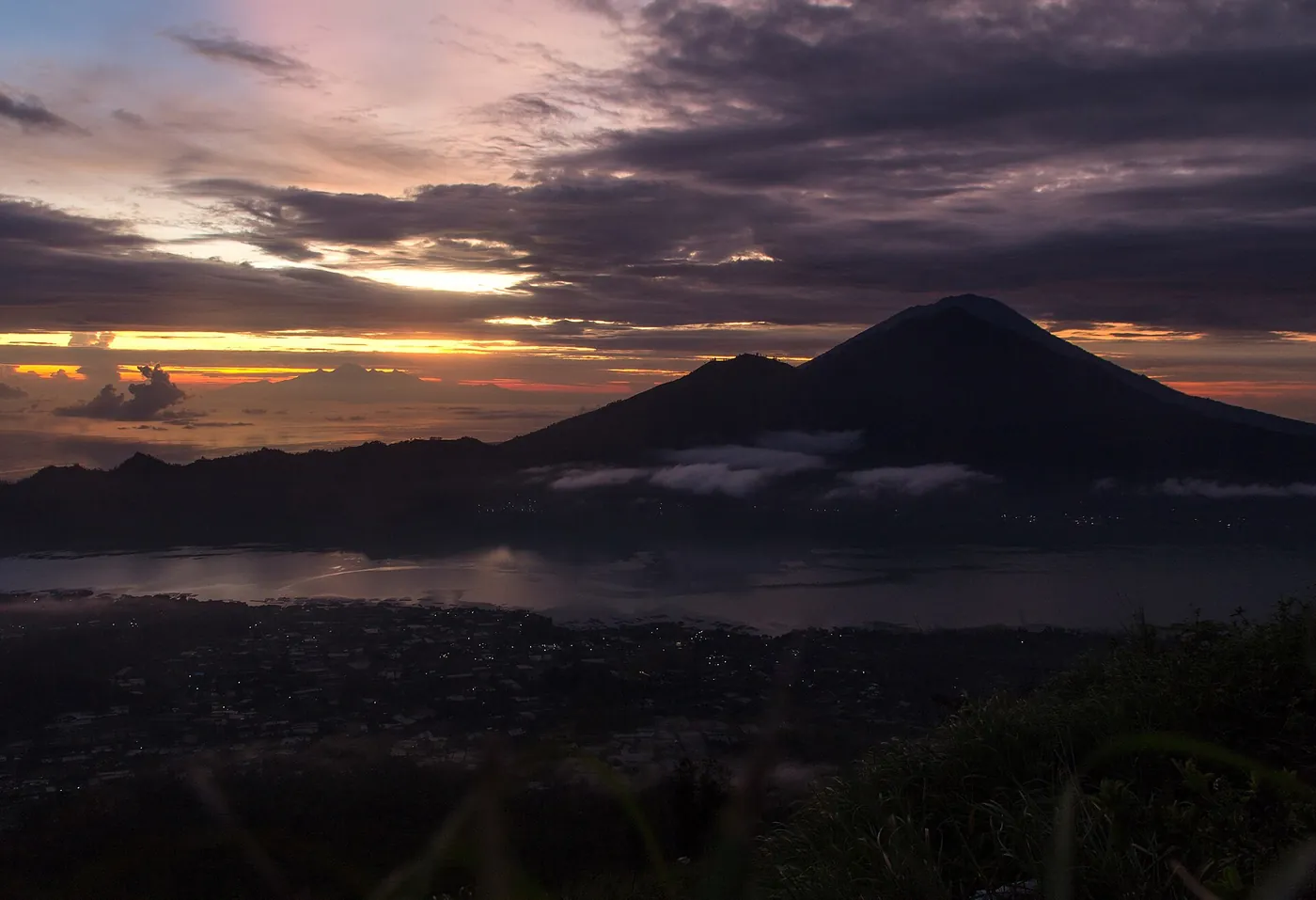 Sunrise from the rim of Mount Batur in Bali