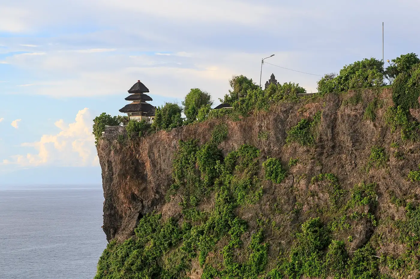 The clifftop temple at Uluwatu above the Indian Ocean